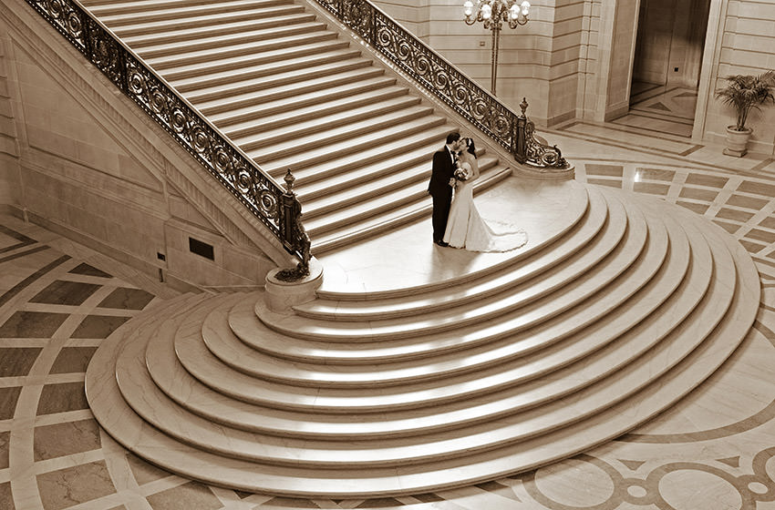 City Hall wedding photographer image