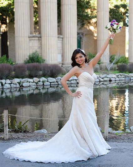 Bride at Palace of Fine Arts